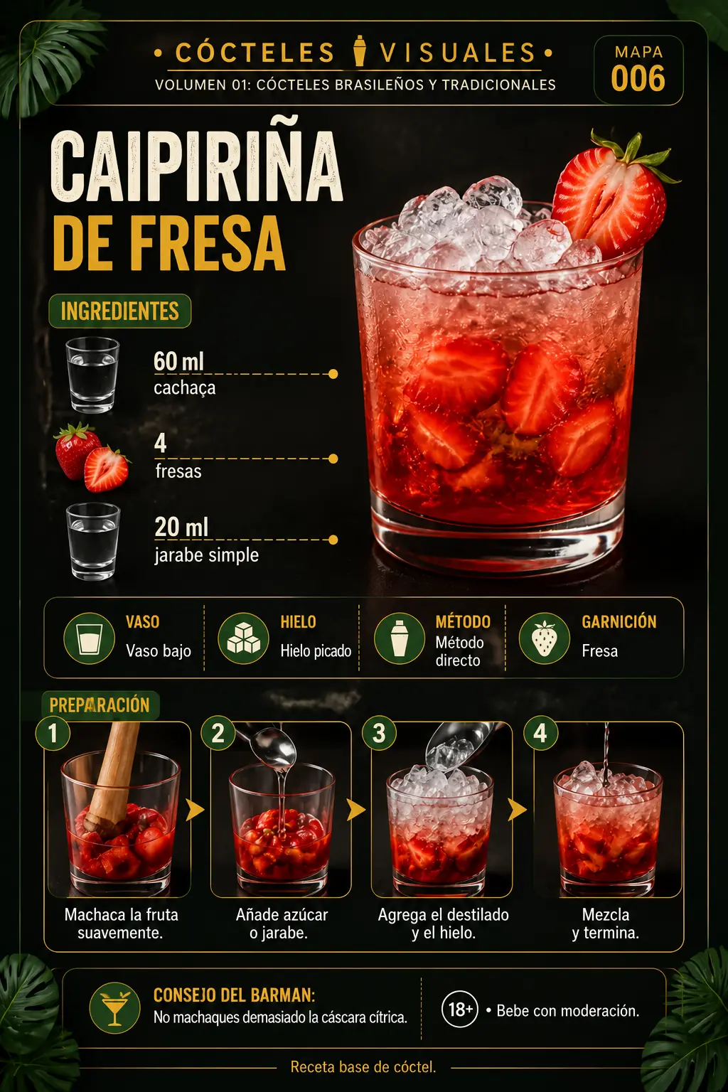 Caipiriña de fresa
