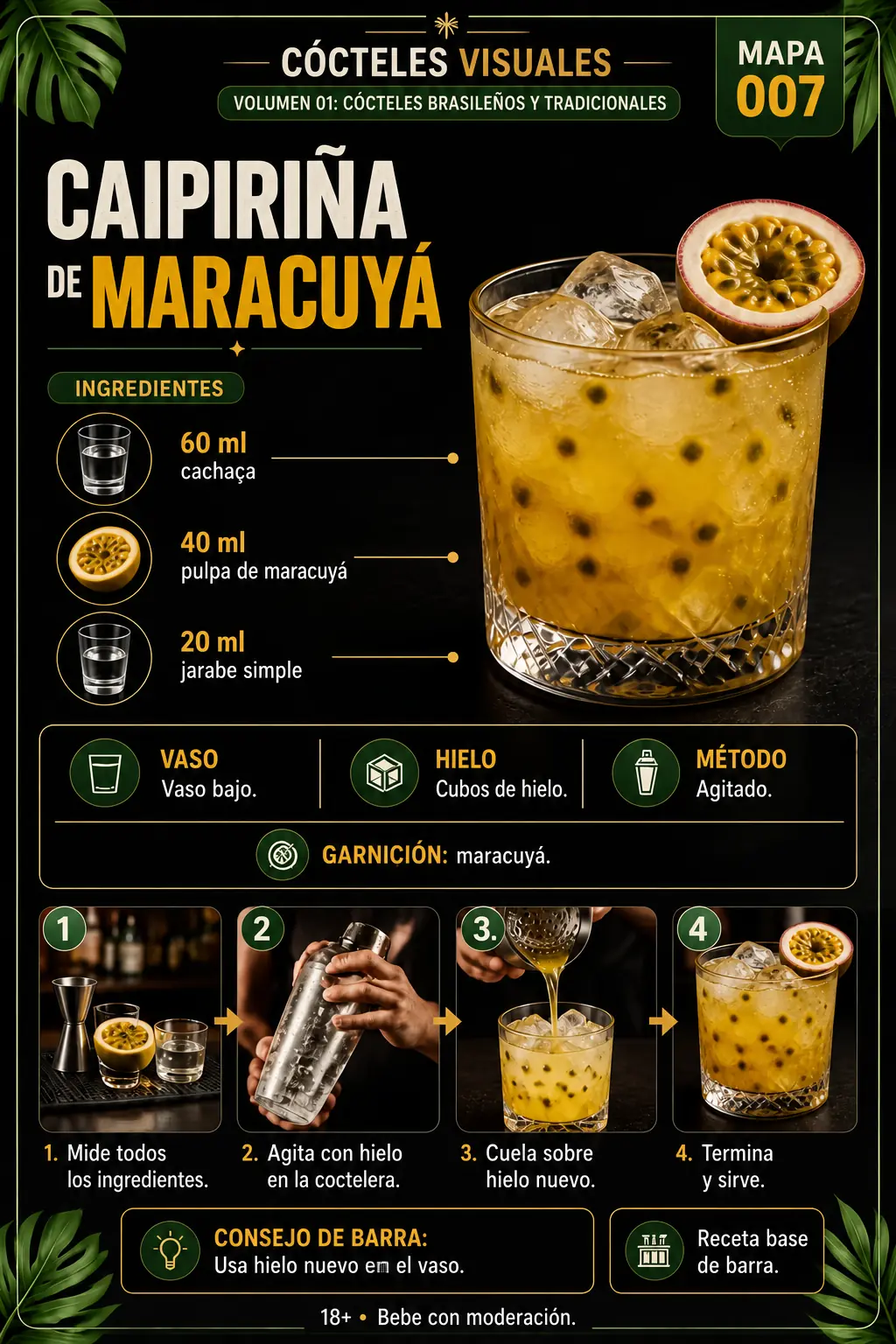 Caipiriña de maracuyá